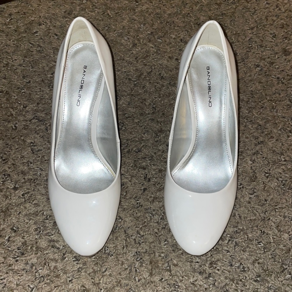 White heels worn once